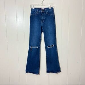 Vibe & Rant Distressed Womens Denim Blue Jeans Size 7